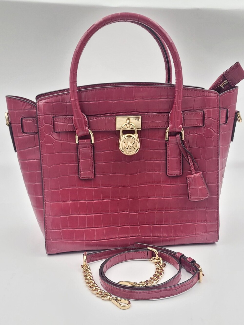 Michael Kors Hamilton Satchel In Mulberry